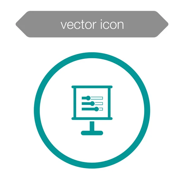 Значок доски презентации — стоковый вектор