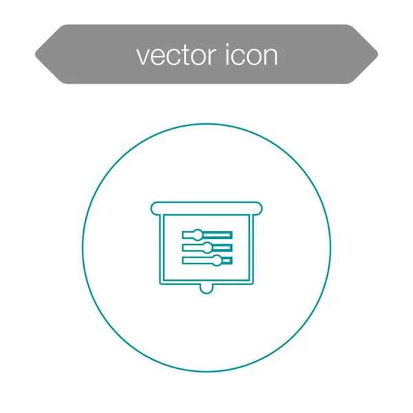 Значок доски презентации — стоковый вектор