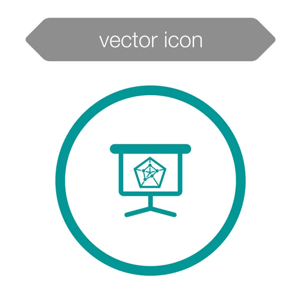 Präsentationstafel-Symbol. Grafik — Stockvektor