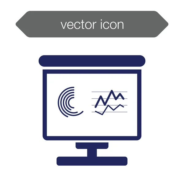 Presentation board icon. Chart — Stock Vector