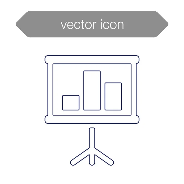 Presentation board icon — Stock Vector