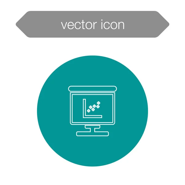 Значок доски презентации — стоковый вектор