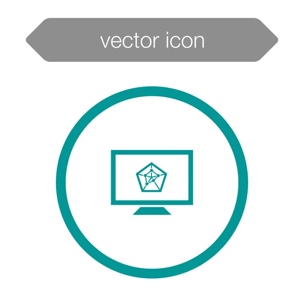 Icono del tablero de presentación. Gráfico — Vector de stock