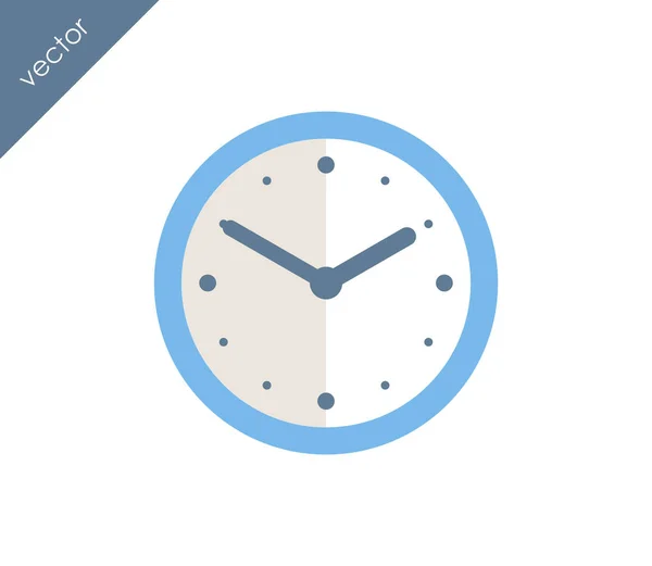 Hora, icono del reloj . — Vector de stock