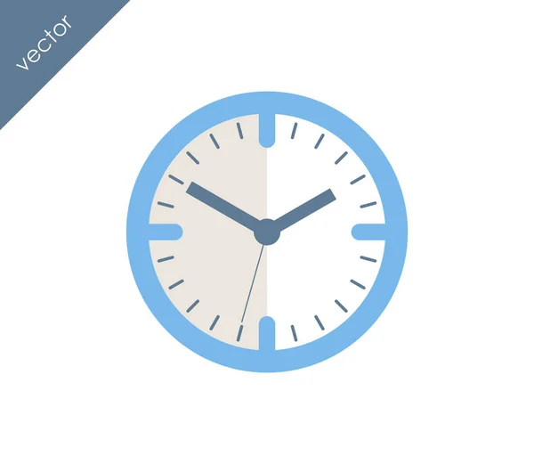 Reloj Icono plano — Vector de stock