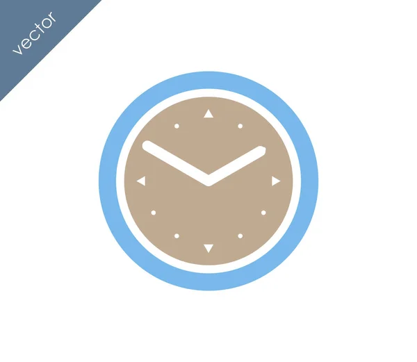 Reloj Icono plano — Vector de stock