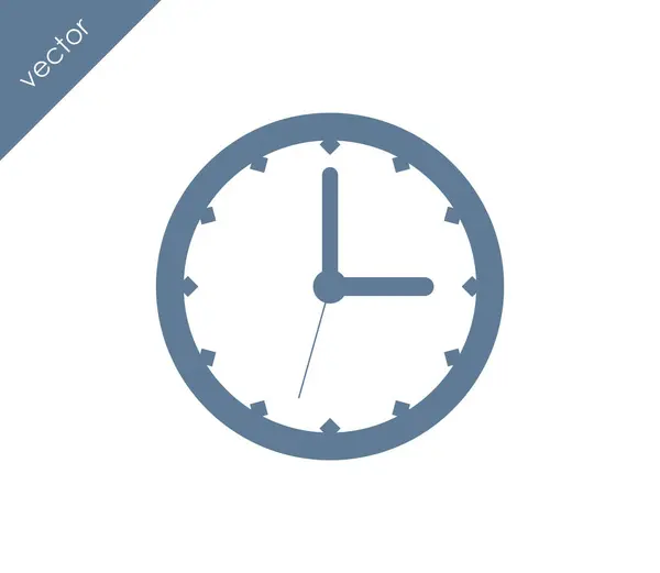 Reloj Icono plano — Vector de stock