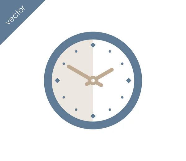 Čas, ikona hodin. — Stockový vektor