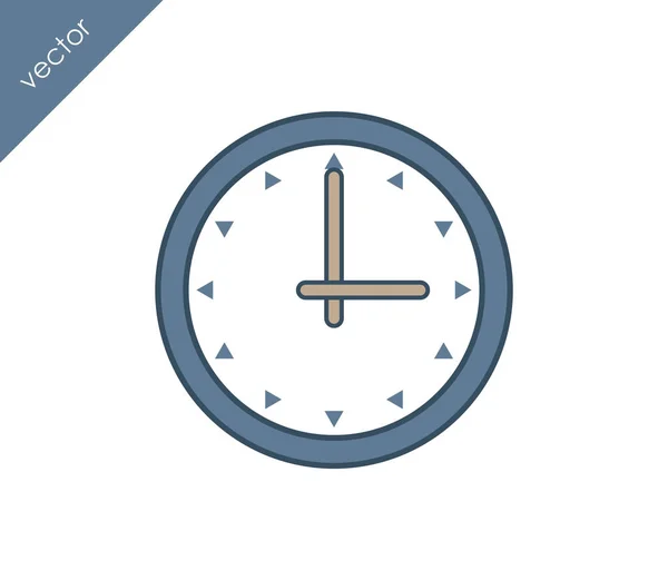 Reloj, icono de tiempo — Vector de stock