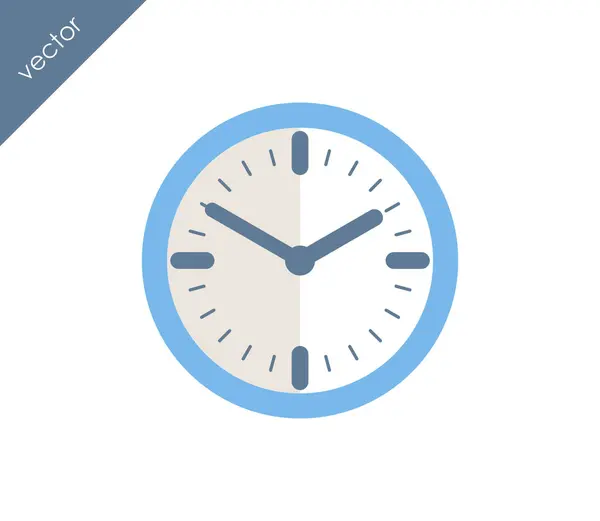 Hora, icono del reloj . — Vector de stock