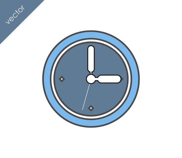 Reloj Icono plano — Vector de stock