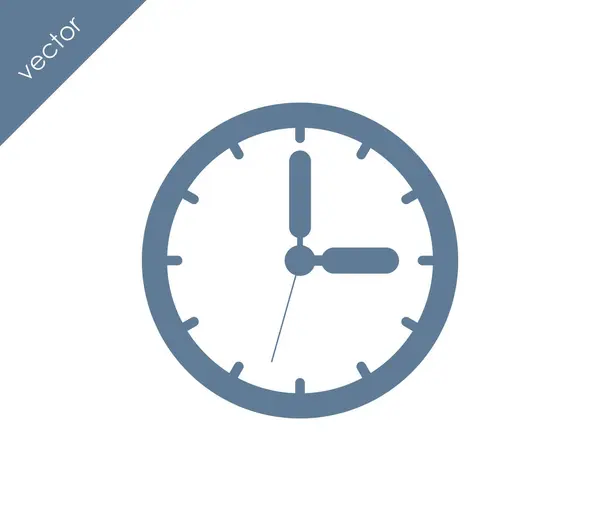 Reloj Icono plano — Archivo Imágenes Vectoriales