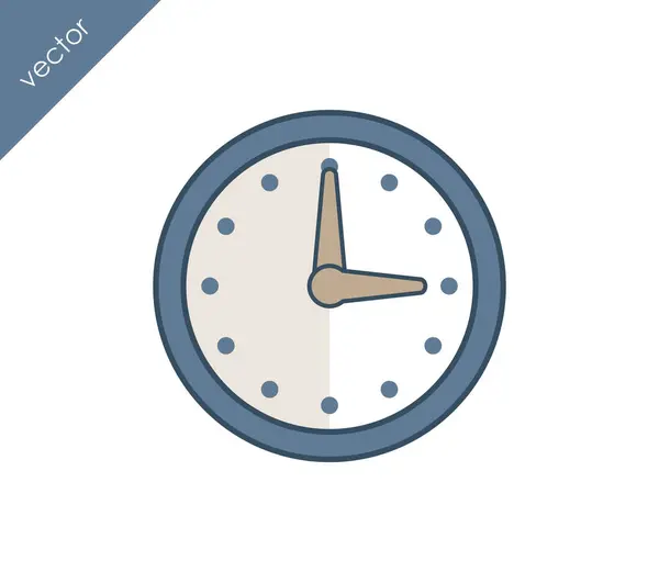 Orologio, icona del tempo — Vettoriale Stock