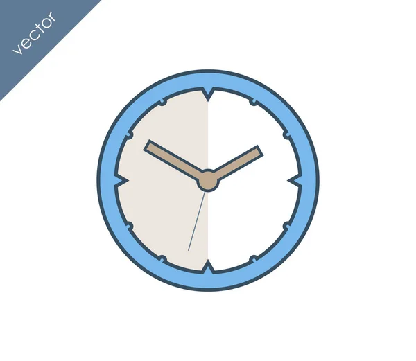 Reloj Icono plano — Archivo Imágenes Vectoriales