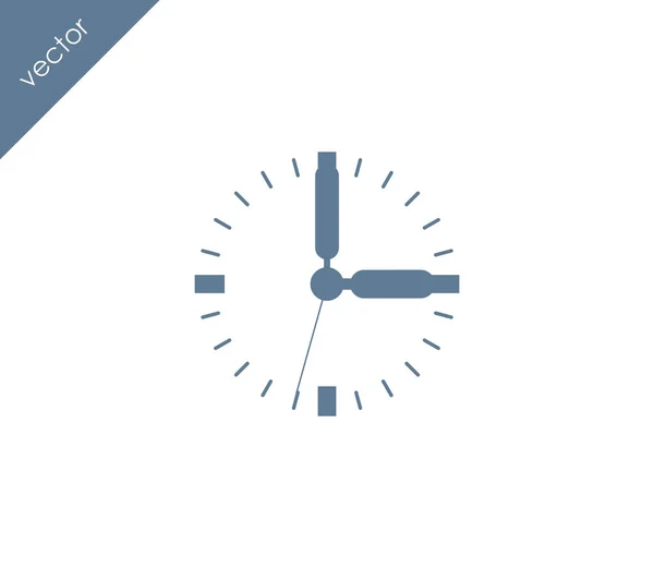 Reloj Icono plano — Vector de stock