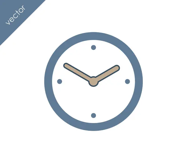 Hora, icono del reloj . — Vector de stock