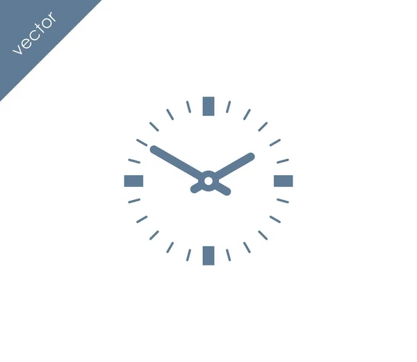 Hora, icono del reloj . — Vector de stock