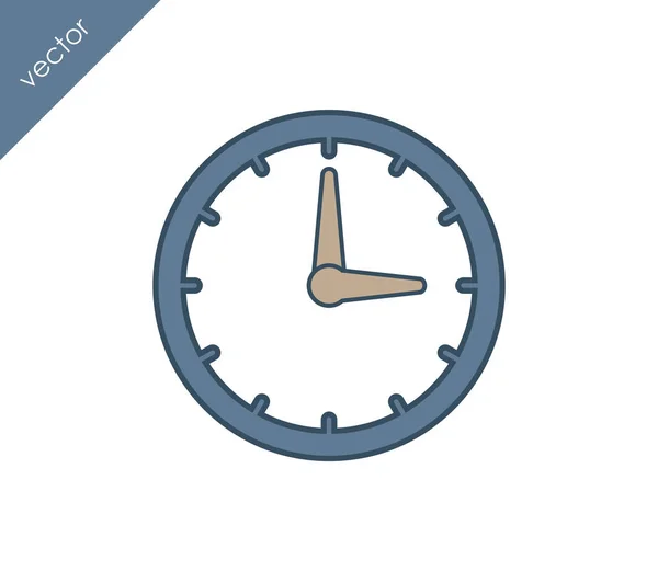 時計、時刻のアイコン — ストックベクタ