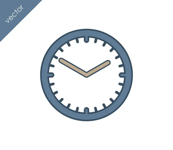 Clock flat icon — Stock Vector