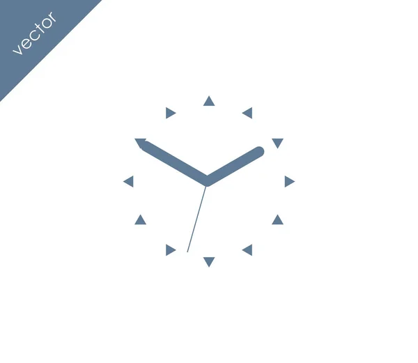 Reloj Icono plano — Vector de stock