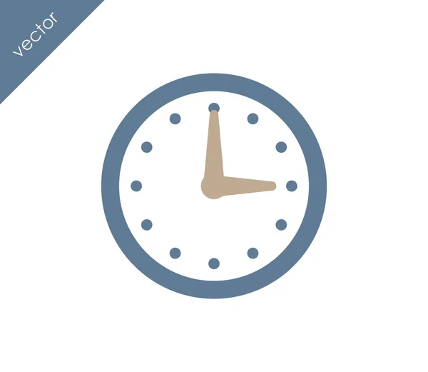 Reloj Icono plano — Vector de stock