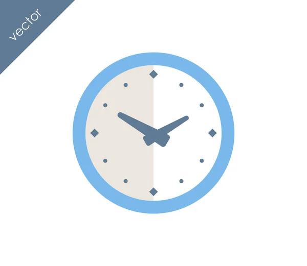 Hora, icono del reloj . — Vector de stock