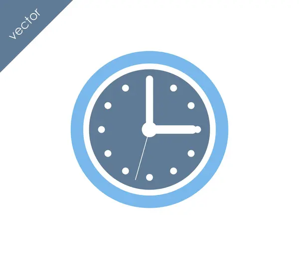 Reloj Icono plano — Vector de stock