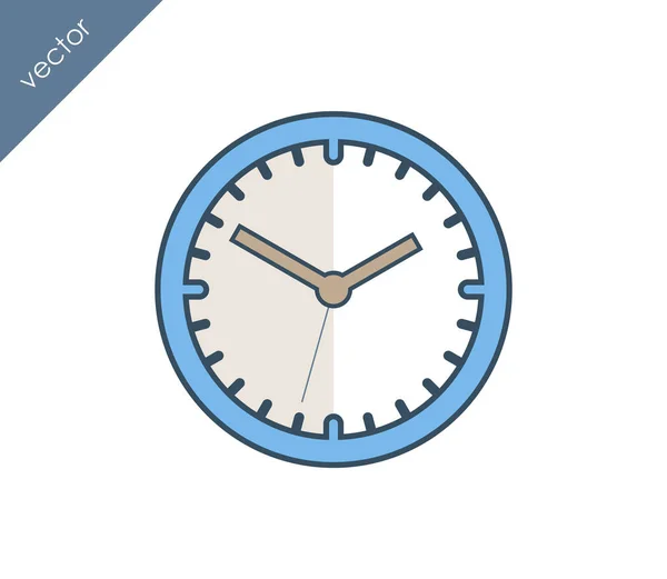 Reloj Icono plano — Archivo Imágenes Vectoriales