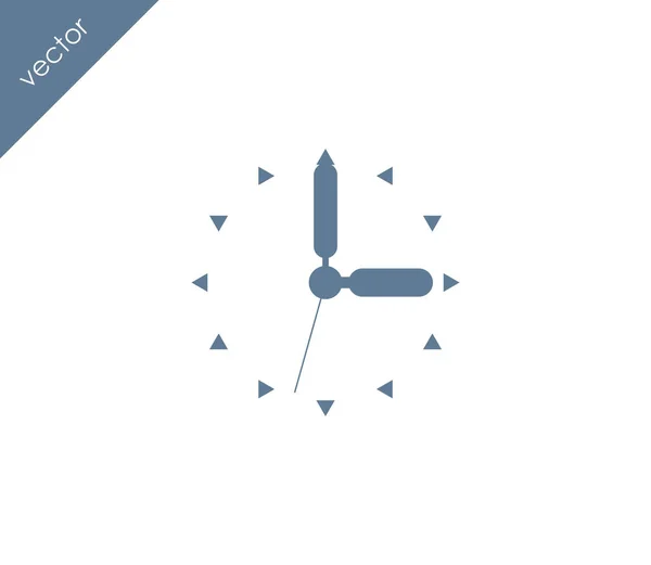 Reloj Icono plano — Vector de stock