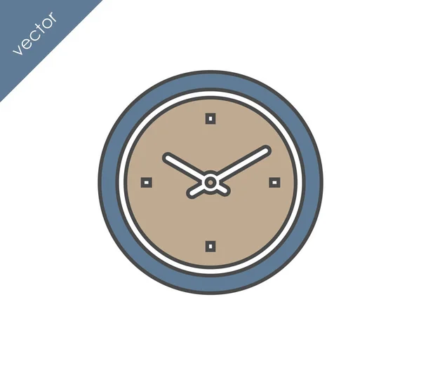 Horloge icône web — Image vectorielle