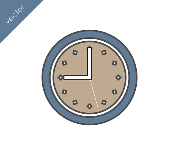 Horloge icône web — Image vectorielle