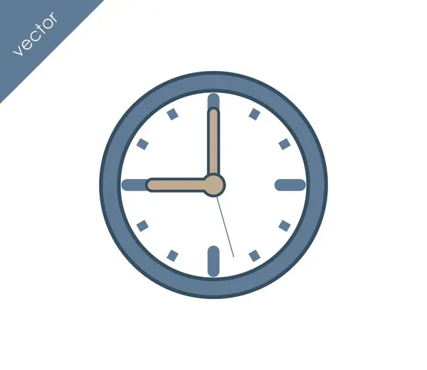 Horloge icône web — Image vectorielle