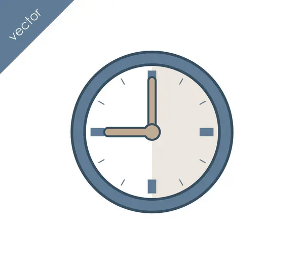 Horloge icône web — Image vectorielle