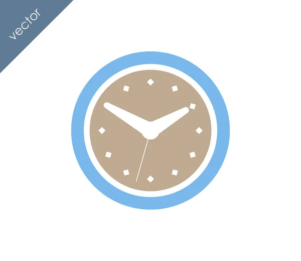 Reloj Icono plano — Vector de stock