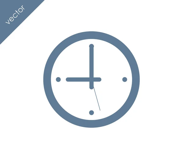 Reloj Icono plano — Vector de stock