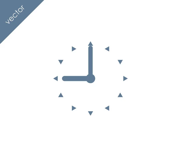 9 ikona zegar płaski — Wektor stockowy