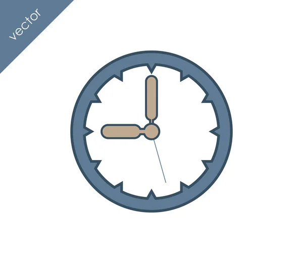 Klok platte pictogram — Stockvector