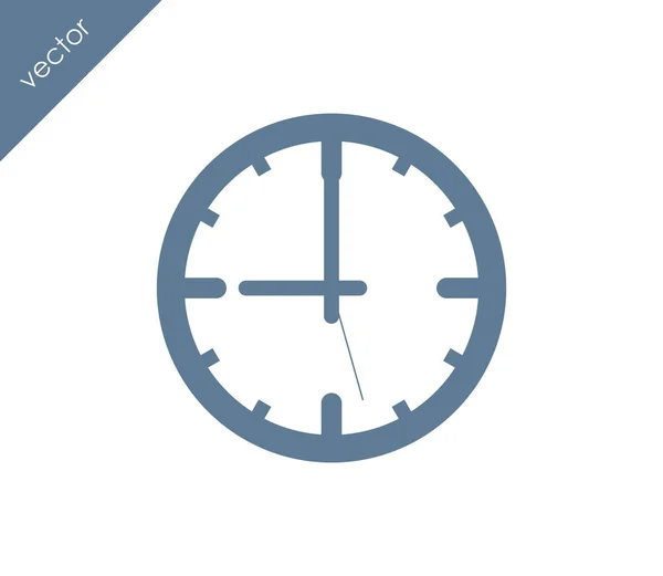 Reloj Icono plano — Vector de stock