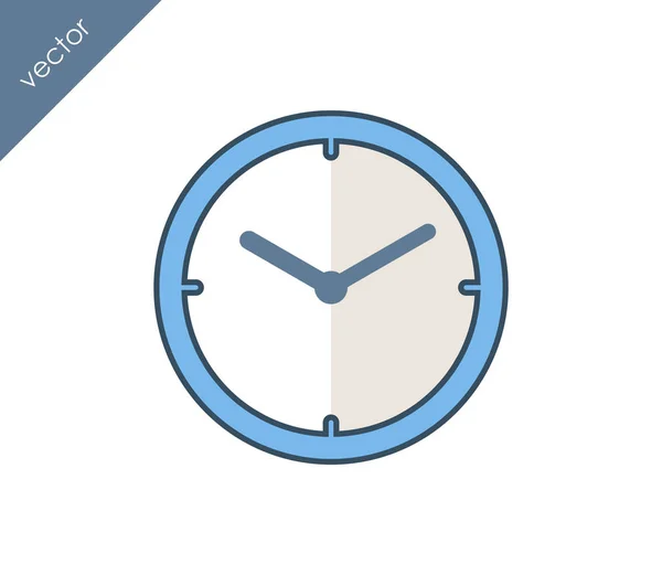 Reloj Icono plano — Archivo Imágenes Vectoriales