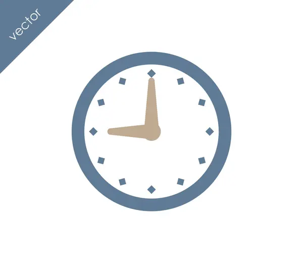 Reloj Icono plano — Vector de stock