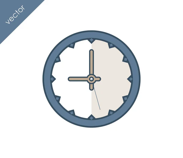 Noua pictogramă cu ceas plat — Vector de stoc