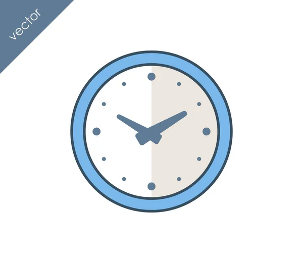 Reloj Icono plano — Archivo Imágenes Vectoriales