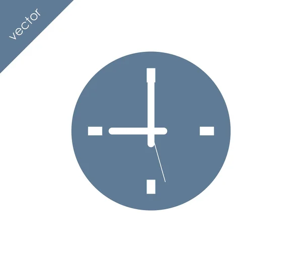 Reloj Icono plano — Vector de stock