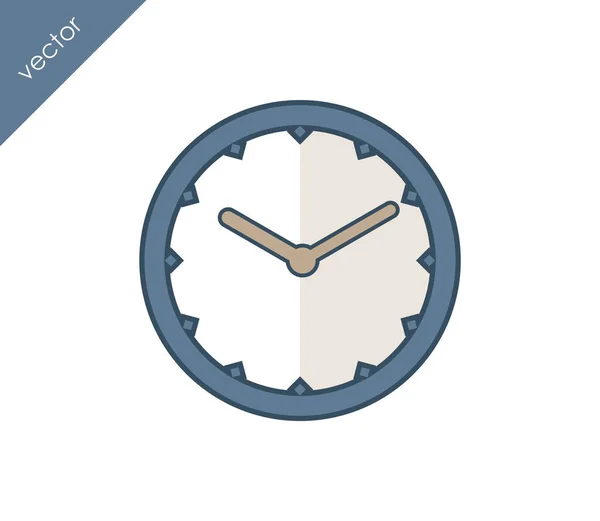 Reloj Icono plano — Archivo Imágenes Vectoriales