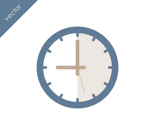 Uhr flache Ikone — Stockvektor
