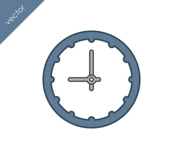 Nine Clock Flat icon — Stock Vector