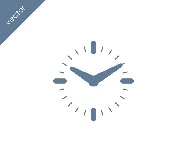 Icono del reloj sobre fondo blanco — Vector de stock