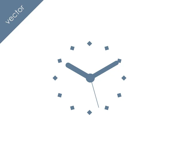 Ícone do relógio no fundo branco — Vetor de Stock
