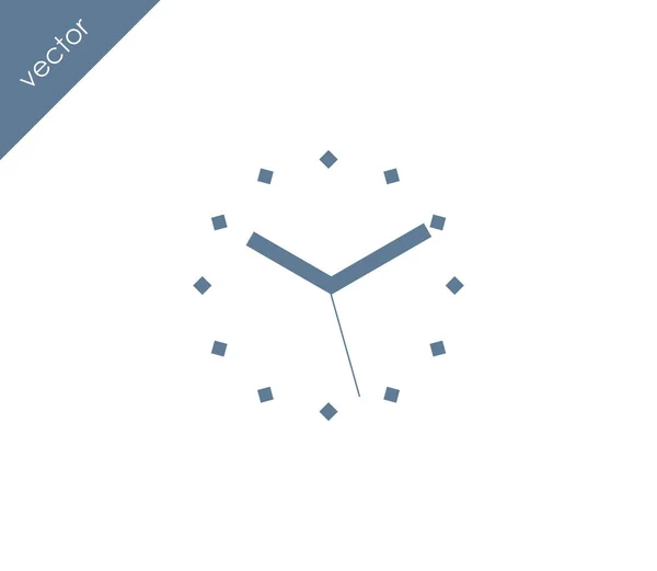 Reloj Icono plano — Vector de stock