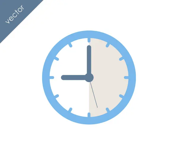 Reloj Icono plano — Vector de stock